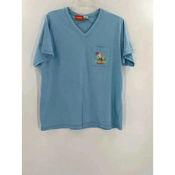 VINTAGE 2002 SPONGE BOB SQUARE PANTS SHIRT NICKELODEON ZAPPER PANTS POCKET LARGE - Picture 2 of 9